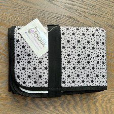 Toolik Portable Diaper Changing Pad Black White Star Pattern with Growth Chart