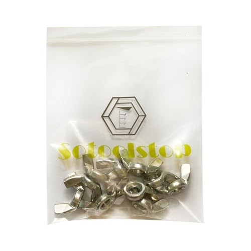 Wing Nuts,Stainless Steel 18-8(304) Wing Nuts, 20Pcs-Pack 1/4"-20