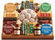 The Wisconsin Cheeseman 21 Favorites - Food Gift Box with Assorted Summer Sau...