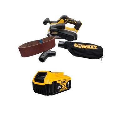 DeWalt DCW220B 20V MAX* Cordless Belt Sander with 5Ah Battery