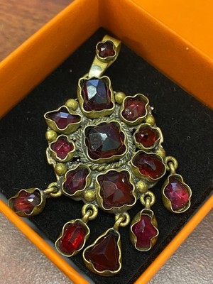 Antique Rose-Cut Garnet Pendant