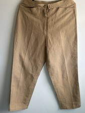 Talbots vintage Irish Linen Blend Tan pants Size 8 high waisted