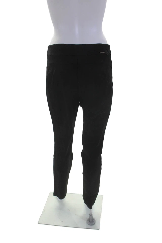 Pantalones de vestir plisados forrados cintura elástica texturizada talla negra Joseph Ribkoff para mujer Foto 3 de 4