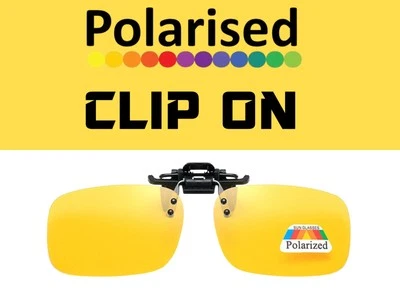 ENGINESS Yellow Night Vision Clip On Glasses Polarised UV400 for Driving