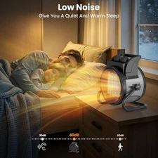 Space Heaters for Indoor Use 1500W PTC Electric Heaters with Thermostat Small