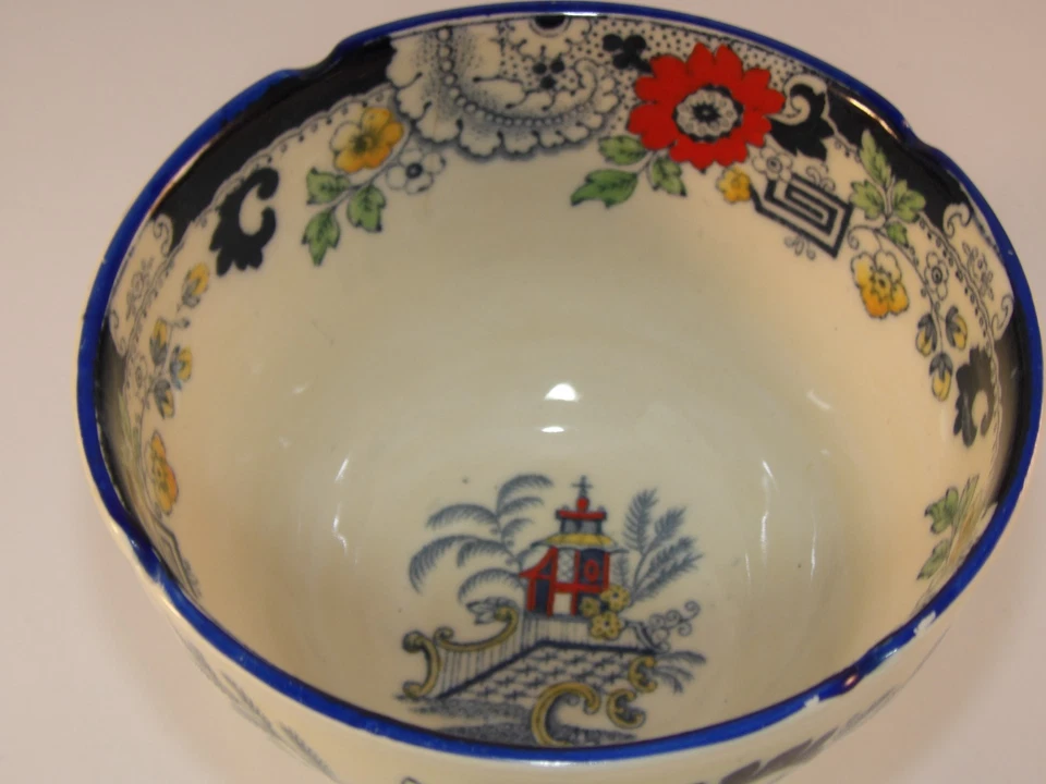 Coalport Kings Ware Canton Blue Edge Creamer Or Cream Jug Sugar Bowl c1920s VGAC - Image 4 of 4