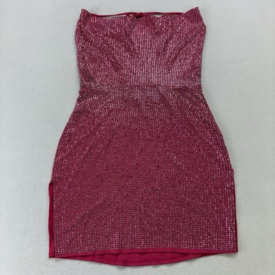 long tight pink dress Panama Strapless Maxi Dress Hot Pink