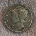 1916 Mercury Dime (Winged Liberty Head) 10C US 10 Cent Coin, Uncertified