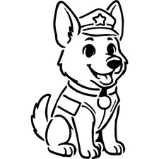 'German Shepherd Police Dog' Stencils / Templates (WS055739)