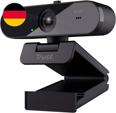 Trust Taxon 2K QHD Webcam Aus 85% Recycling-Kunststoff, 2560X1440P USB Kamera PC