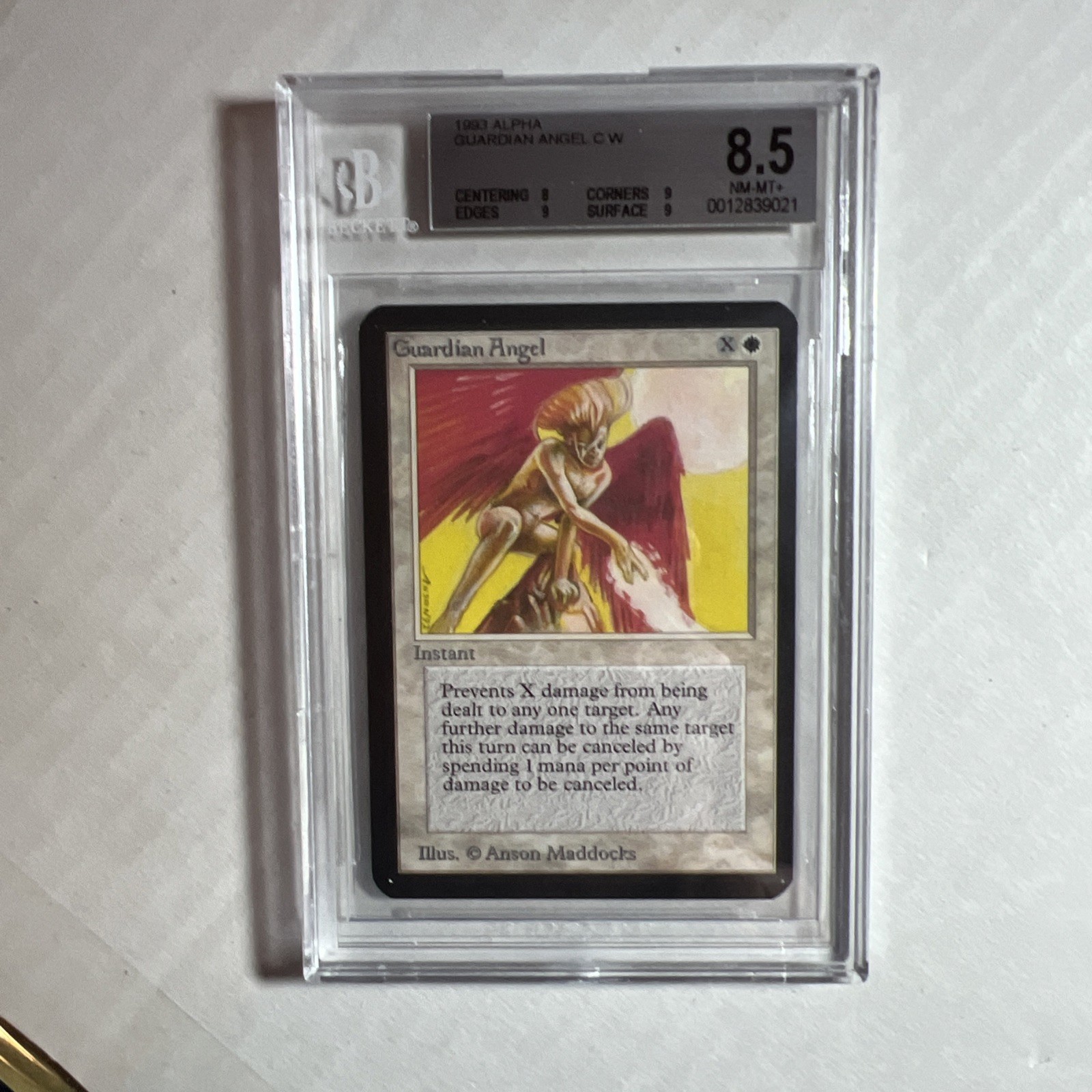 MTG ALPHA C W Guardian Angel BGS 8.5 NM-MT (x3 Mint subs) 1993