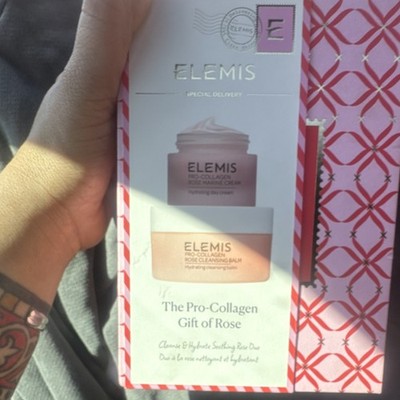 Elemis Pro-Collagen Rose Cleanser & Hydrating Anti-Wrinkle Balm Cream Duo Set