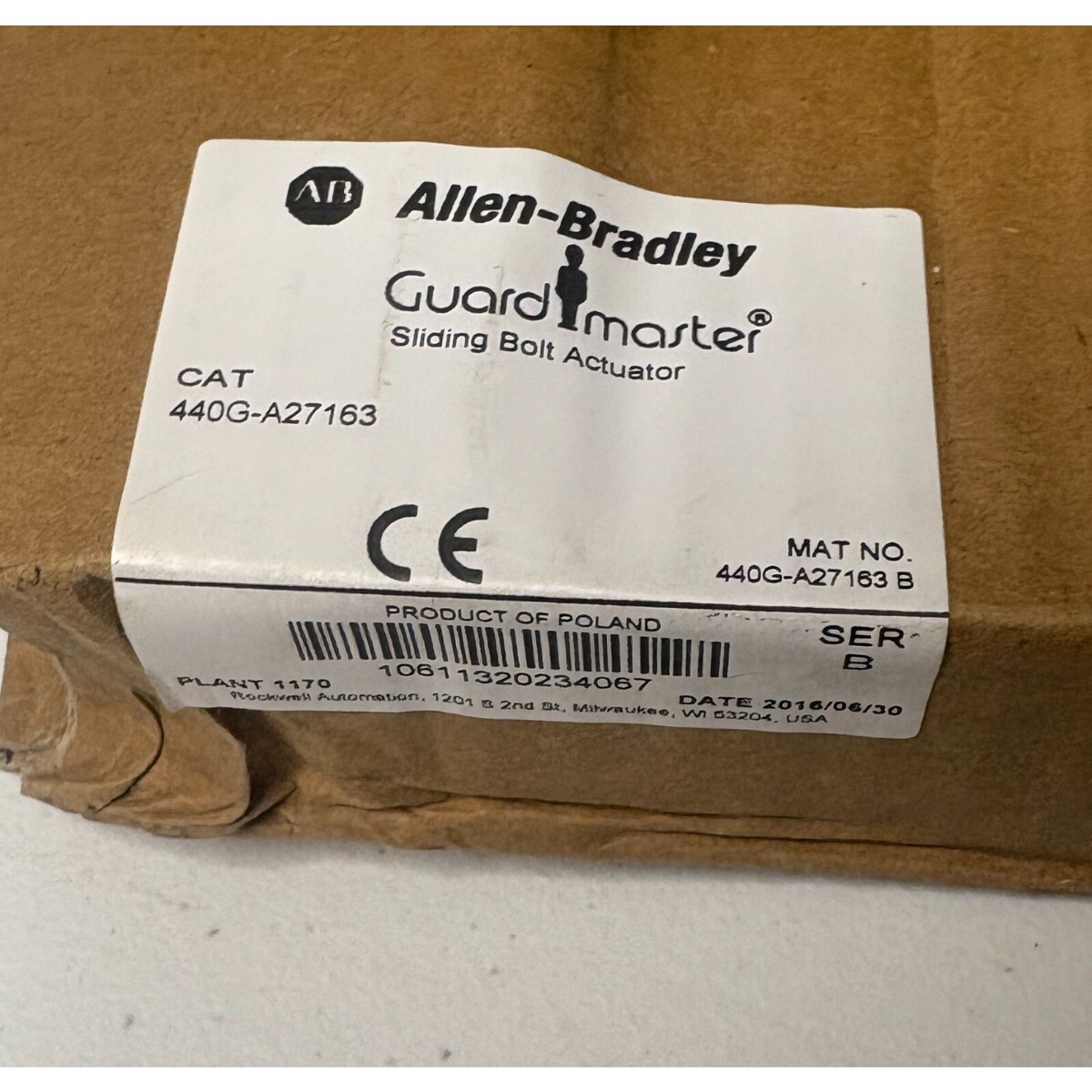 440G-A27163 Allen Bradley Ser B Actuator 440GA27163 New Surplus