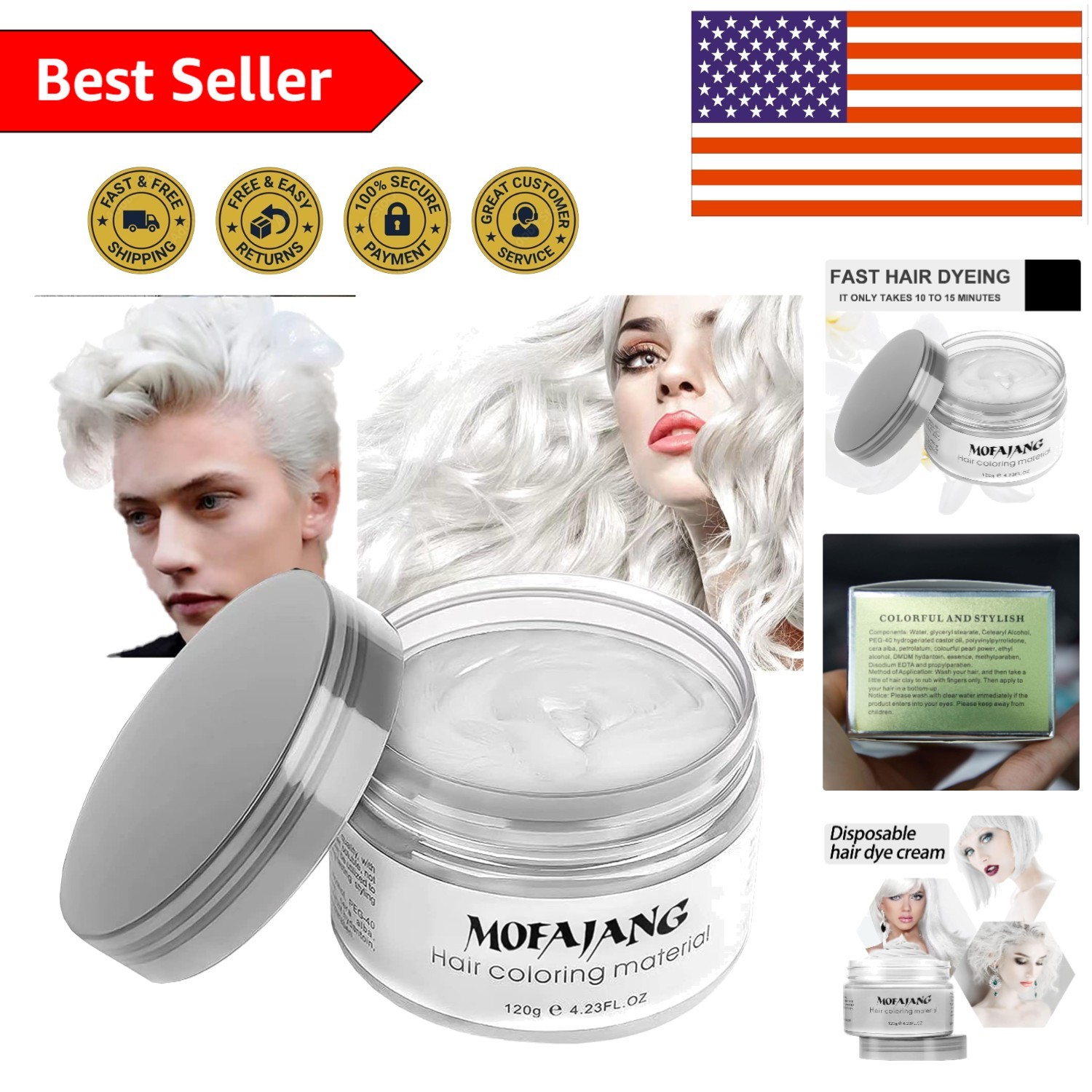 Wax In White - Natural Ingredients, Easy Wash