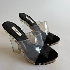VINTAGE PRADA 2010 RUNWAY CLEAR STUDDED HEELS