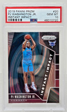 2019 Prizm Instant Impact PJ WASHINGTON JR RC Basketball Card PSA 10 GEM MINT