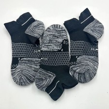 NWT 3 Pairs BOMBAS Men's Lightweight Running Ankle Socks Size Med 6-9 black