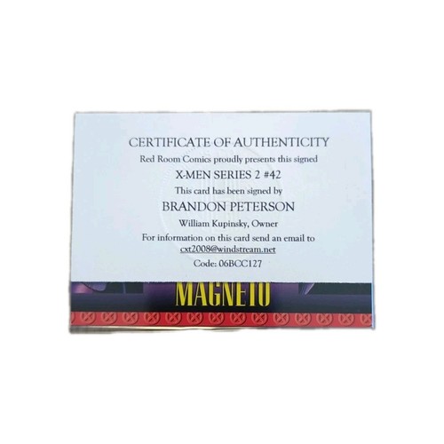 Magneto X-Men Serie 2 #42 Karte Marvel Comics signiert - Brandon Peterson mit COA - Bild 4 von 4