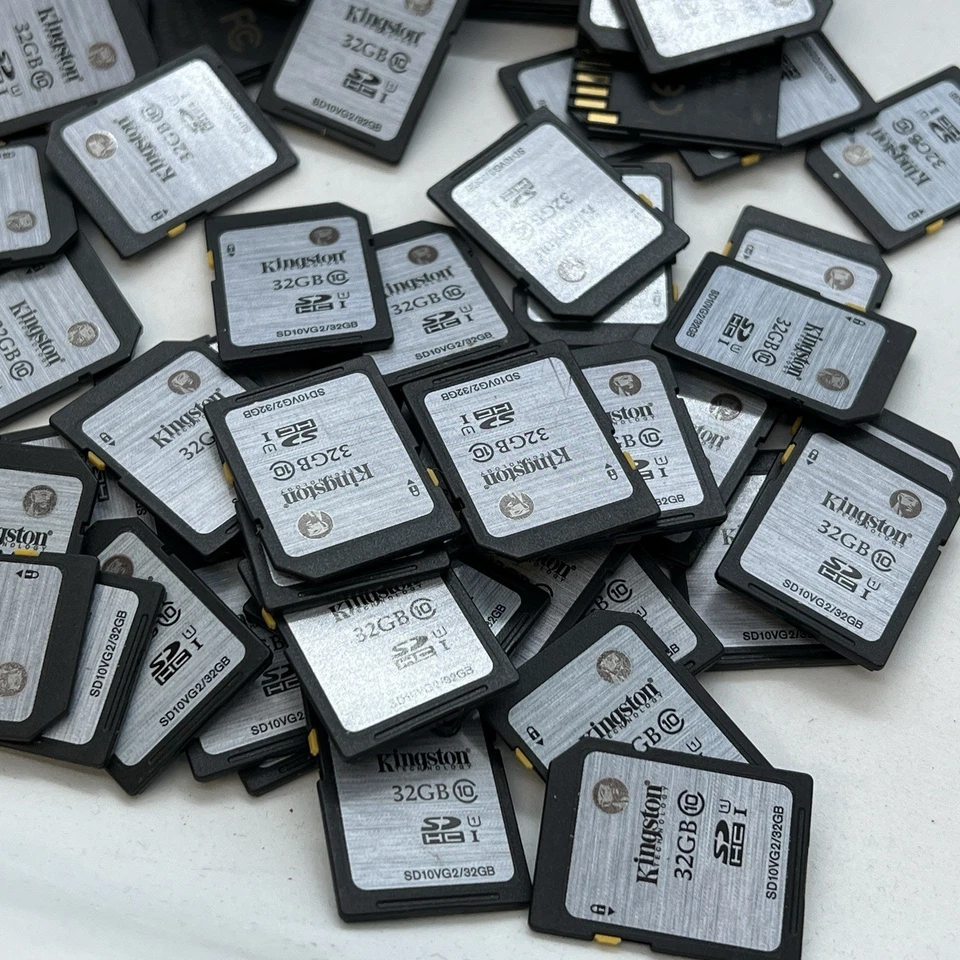 LOT OF 10 Kingston Digital 32GB SDHC Class10 HD 45MBs SD Memory Card (G11:3) - Image 3 of 4