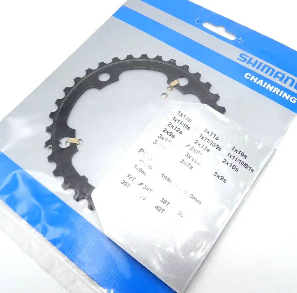 Plato interior de bicicleta de carretera Shimano FC-2350 34T 8 velocidades negro NOS SH-617-R8 Foto 2 de 4