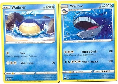 Crown Zenith - Wailmer 031/159 + Wailord - 032/159 - Evolution Set - NM/M