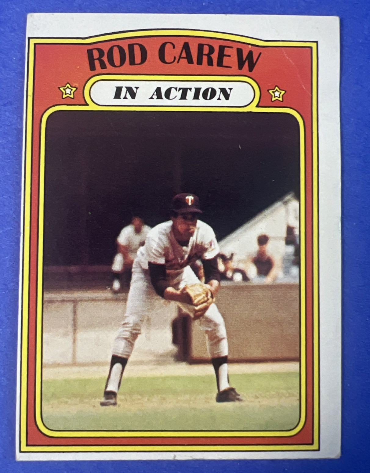 1972 Topps Rod Carew In Action #696 High Number Baseball Card VG Creased (t7)