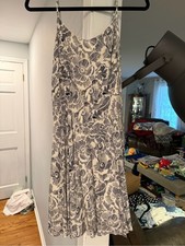 Old Navy Black and White Floral Spaghetti Strap Mini Dress