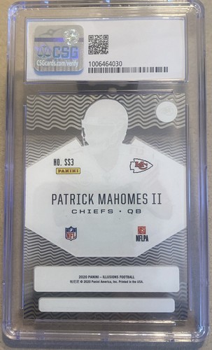 2020 PANINI ILLUSIONS SHINING STARS PATRICK MAHOMES#SS3 CSG 9.5 KC CHIEFS - Picture 4 of 4
