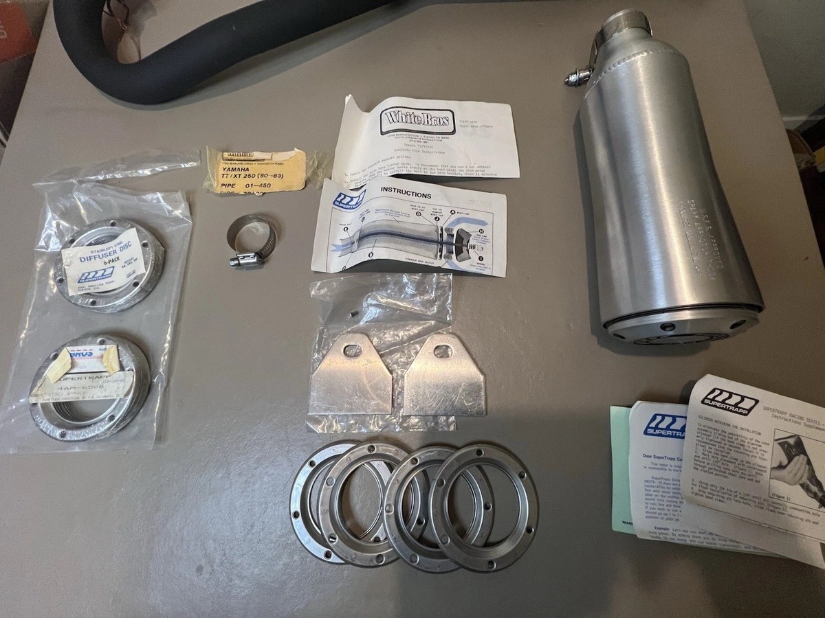 NOS White Brothers/SuperTrapp exhaust system. Yamaha TT250/XT250