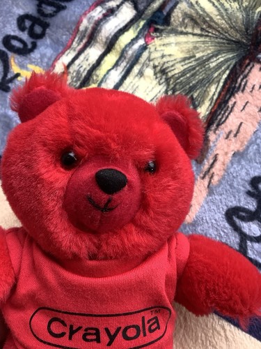 Vintage 1986 Crayola roter Teddybär Plüsch 7 Zoll KLEIN - Bild 4 von 7