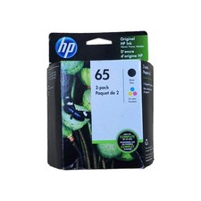 HP 65 2pack Combo Ink Cartridges 65 Black and Color NEW GENUINE Exp. JUL 2023