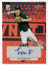 2023 Leaf Perfect Game Metal RED Wave AUTO Levi Sterling! Pirates! Autograph /5