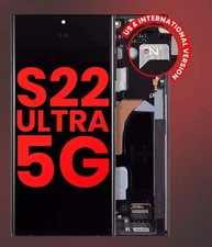 For Samsung Galaxy S22 Ultra OLED Display Screen with Frame + Fingerprint Sensor