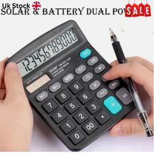 12 Digit Display Large Button Desktop Calculator Home Office School Stationery