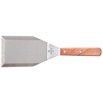 Mundial 5'' x 4'' Hamburger and Steak Turner Spatula with Wood Handle   Heav