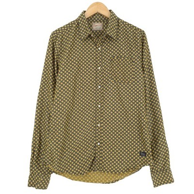 Scotch & Soda Herrenhemd Polka Dot Baumwolle Button-Up Langarm Größe M