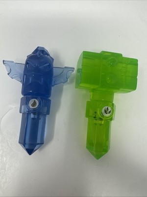 Skylanders Trap Team Life Hammer Crystal Green & Water Flying Helmet LOT 2