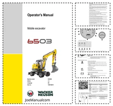 Wacker Neuson 6503 Mobile Excavator Operators Manual PDF