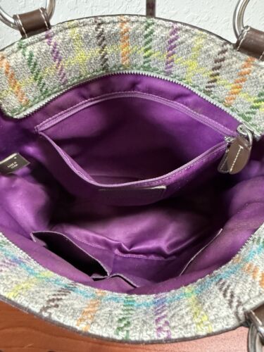 Coach Penelope Vintage Tattersall Wool Plaid Shoulder Bag Medium Size - Picture 4 of 13