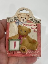 vintage 1996 Cherished Teddies Personalized by enesco J Pin Bear brooch pin