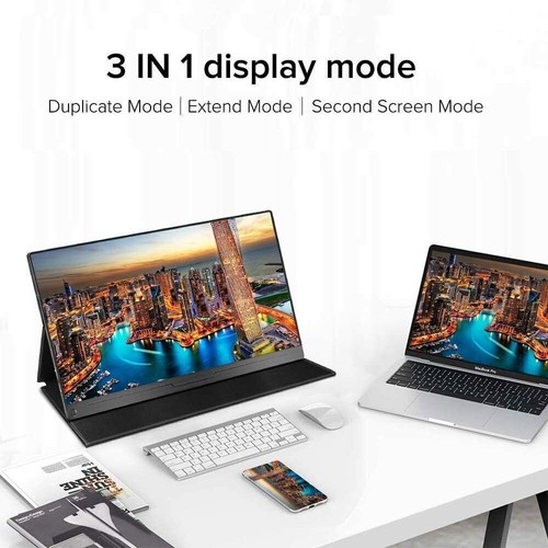 EVICIV 15.6" 1200:1 Portable Monitor 2*USB C Port For PS6 Mobile Phone Gaming US - 第 9/11 張圖片