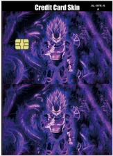 Dragonball Z Vegeta Ultra Ego Credit Card Smart Sticker Skin Precut Small Chip