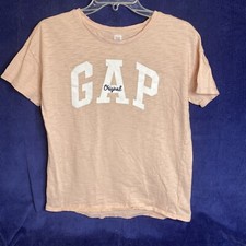 Gap Kids Girls XXL Size 14 Peach Original Gap Logo Short Sleeve Shirt
