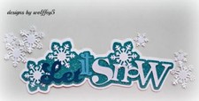 CRAFTECAFE SNOW KID TITLE premade paper piecing scrapbook diecut piece album 3D