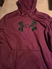 Under Armour Women's UA Rival Fleece Big Logo Pullover Hoodie 1356318 Size Lage