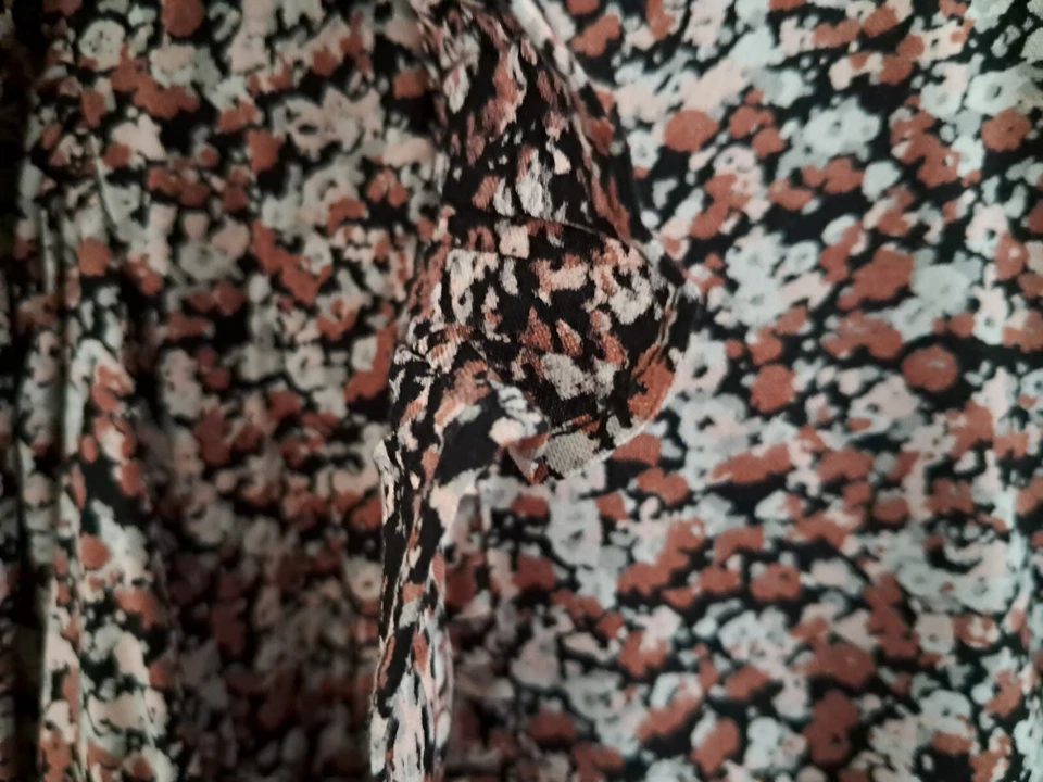 Mantaray blouse top black heather ivory brown  blouson sleeves UK 16 unworn gift - Image 3 of 4