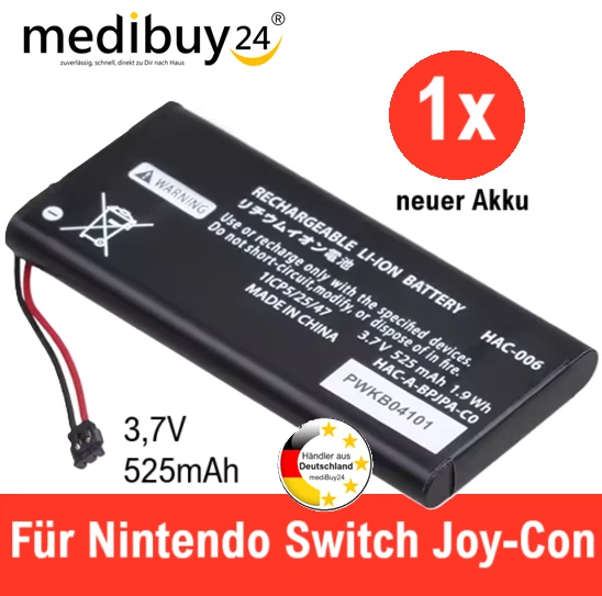 MEDIBUY24 Für Nintendo Switch Joy-Con - Neuer AKKU HAC-006 3,7V 525mAh Controller Batterie
