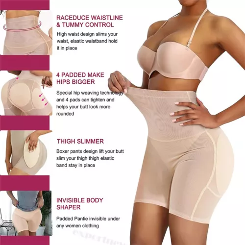 FAKE ASS Butt and Hip Enhancer Booty 4 Pads Underwear Pants Women Body Shaper US - Picture 3 of 35