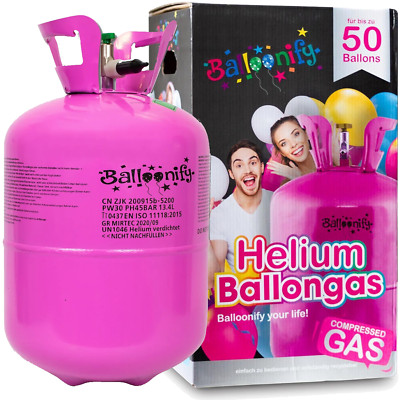BALLONGAS + LUFTBALLONS + ZUBEHÖR - Heliumflasche Heliumgas Helium Flasche Party