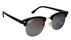 Unisex Rounded Square Sunglasses Polarised Gradient Black Lens, Plastic Frame